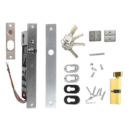 Elektrisches Türschloss DC12V, Aluminiumlegierung, Schmale Bauform mit Schutzschaltung - Langlebiges Mortise Schloss, Hohe Sicherheit, Für Holz - und Glastüren Elektrisches Türschloss DC12V, Aluminiumlegierung, Schmale Bauform mit Schutzschaltung - Langlebiges Mortise Schloss, Hohe Sicherheit, Für Holz - und Glastüren von Pyltha