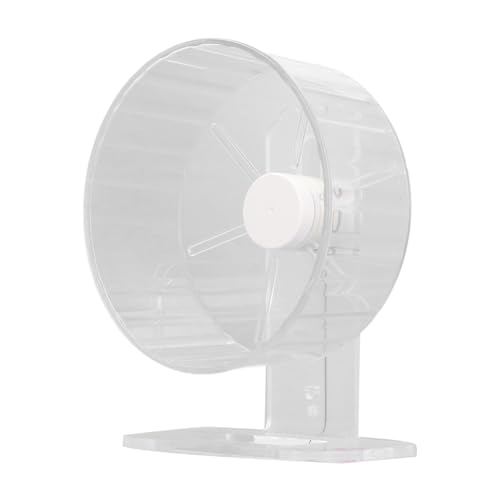 Hamster Laufrad mit Ständer, Extra Groß Acryl Laufteller, Rutschfester Nagerkäfig Zubehör - Leise Laufgeräusche, Robustes Material, Ideal für Hamster und Zwerghamster (Typ 2) von Pyltha