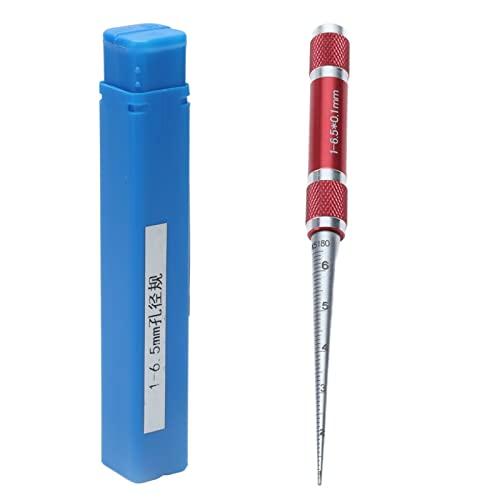 Innenlochmessgerät aus Edelstahl, Konuslehre 1-6,5 mm, Präzise Spaltmaßmessung - Langlebiges Messwerkzeug, Lasergravur Skala, Ideal für KFZ und Metallbearbeitung von Pyltha