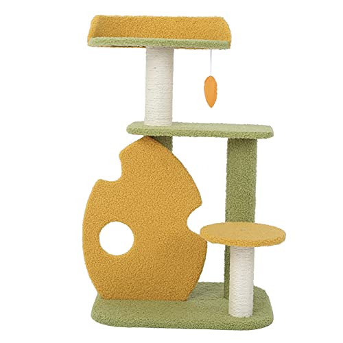 Katzenbaum Groß, Multifunktionales Kletterspielzeug, Sisal Kratzbaum 46x36x75 cm - Stabiler Katzenbaum Mit Spielzeug, Platzsparend Für Wohnzimmer Und Schlafzimmer Katzenbaum Groß, Multifunktionales Kletterspielzeug, Sisal Kratzbaum 46x36x75 cm - Stabiler Katzenbaum Mit Spielzeug, Platzsparend Für Wohnzimmer Und Schlafzimmer von Pyltha