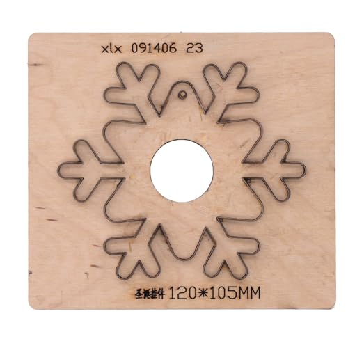 Leder Stanzform Schneeflocke, Birke Und Legierter Stahl, Handwerkzeug 13.5x15x2.3cm - Langlebiges Material, Präzise Schnitte, Für Leder Und Handarbeiten von Pyltha