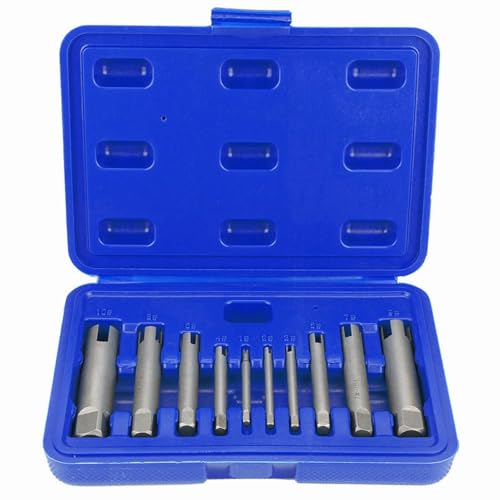 Linksdreher Schraubenausdreher Set, M20 Stahl, 1mm bis 2mm - Hohe Härte, Korrosionsschutz, Zur Entfernung Abgebrochener Schrauben und Bolzen (Typ 3) von Pyltha
