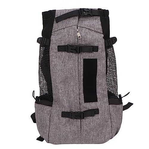 Pet Carrier Rucksack Aus Nylon, Atmungsaktives Reise Katzen Tragetasche In Grau, Tragbar Für Outdoor Und Radfahren - Komfortable Polsterung, Sicherheitsfunktion, Ideal Für (Grau) von Pyltha