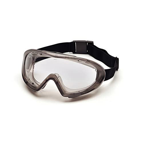 Pyramex EG504DT H2X Brille mit Schnellverschlussgurt mit durchsichtiger Doppelscheibe, Antibeschlag, Grau von Pyramex Safety