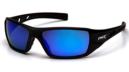 Pyramex Velar Sicherheitsbrille, schwarzer Rahmen/eisblaue verspiegelte Gläser von Pyramex Safety