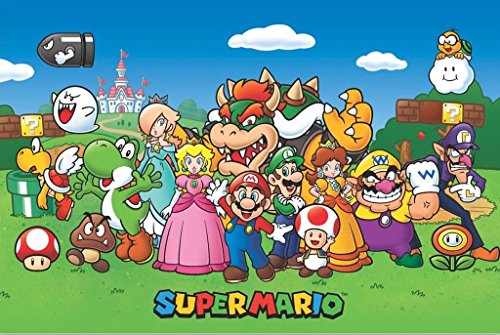 Super Mario Collage Poster (61x91.5cm). Offiziell lizenziert von Pyramid America