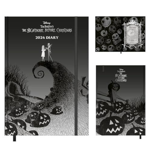Disney The Nightmare Before Christmas 2024 Diary, A5 Diary with Hard Cover, Week to a View Planner, Nightmare Before Christmas Gifts for Women and Men - Official Merchandise von Pyramid International