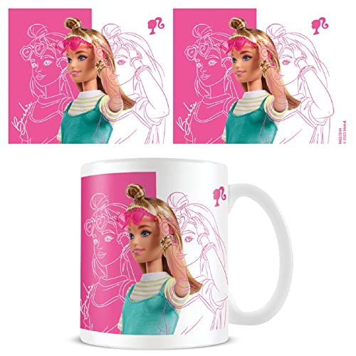 Pyramid International Barbie Mug (Barbie Girl Design) 11oz Ceramic Coffee Mug, Coffee Mugs for Women and Mugs for Men - Official Merchandise, White von Pyramid International