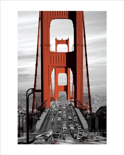 Golden Gate Bridge "San Francisco" 60 x 80cm Kunstdruck von Pyramid Generic