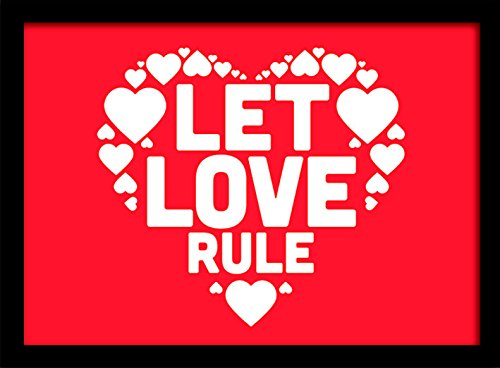 Pyramid Generic Let Love Rule Memorabilia, Mehrfarbig, 30 x 40cm von iPosters