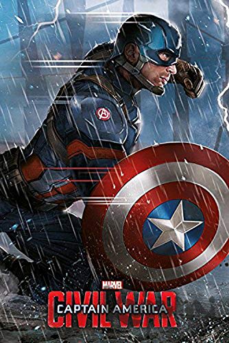 Captain america "Bürgerkrieg Maxi Poster, Mehrfarbig von Pyramid International