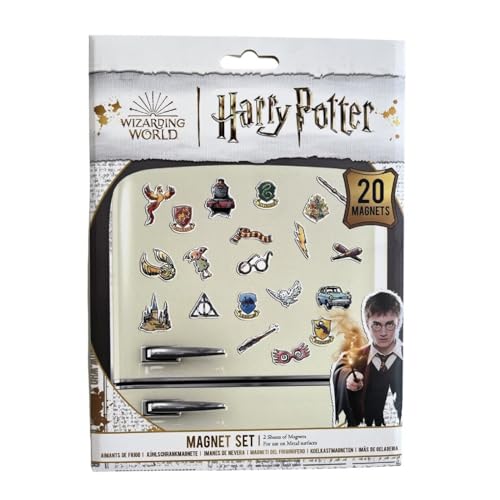 HARRY POTTER 20-teiliges Magnet-Set (Whimsical Design) Kühlschrankmagnete - Offizielles Lizenzprodukt von Pyramid International