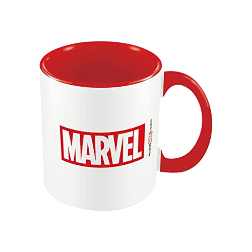 Marvel Tasse (Logo Design) 315ml Keramik Kaffee-Becher, Kaffeetasse, Marvel Geschenke - Offizielles Merchandise von Pyramid International