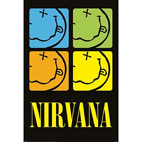Nirvana Poster Smiley Squares von Pyramid International