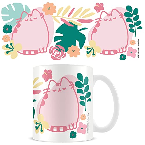 Pyramid Europe Pusheen Kaffeetasse in Geschenkbox (Tropical Design) 325ml Keramik-Kaffeebecher - Offizielles Lizenzprodukt von Pyramid International