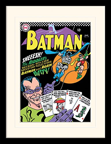 Pyramid International Batman (The Riddler) 30x40 cm montiert und gerahmt, Mounted 250GSM PAPERWRAP MDF, Mehrfarbig, 44 x 33 x 4 cm von Pyramid International