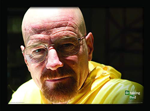 Pyramid International Breaking Bad (Walter Closeup) 30x40 cm gerahmter Druck, 250GSM PAPERWRAP MDF, Mehrfarbig, 44 x 33 x 4 cm von iPosters