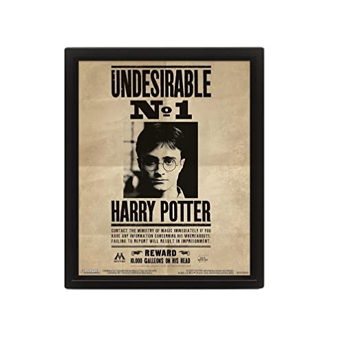 HARRY POTTER Poster in 3D (Undesirable Number 1 Design) 3D Lenticular Poster in Rahmen 25cm x 20cm x 1.5cm, HARRY POTTER Geschenke für Mädchen und Jungen - Offizielles Lizenzprodukt HARRY POTTER Poster in 3D (Undesirable Number 1 Design) 3D Lenticular Poster in Rahmen 25cm x 20cm x 1.5cm, HARRY POTTER Geschenke für Mädchen und Jungen - Offizielles Lizenzprodukt von Pyramid International