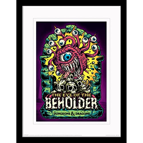 Pyramid International Dungeons and Dragons Print in Black Picture Frame Collector Edition (Beholder Design) Dungeons and Dragons Wall Art 30cm x 40cm Dungeons and Dragons Gifts - Official Merchandise von Pyramid International