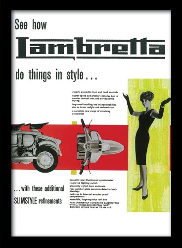 Pyramid International FP10267P-PL Lambretta Do Things in Style Gerahmter Kunstdruck von Pyramid International