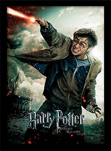 Pyramid International Harry Potter (Deathly Hallows Part 2-Wand) 30x40 cm gerahmter Druck, 250GSM PAPERWRAP MDF, Mehrfarbig, 44 x 33 x 4 cm von Harry Potter