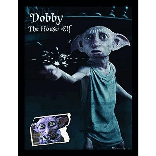 Pyramid International Harry Potter (Dobby) 30x40 cm gerahmter Druck, 250GSM PAPERWRAP MDF, Mehrfarbig, 44 x 33 x 4 cm von iPosters