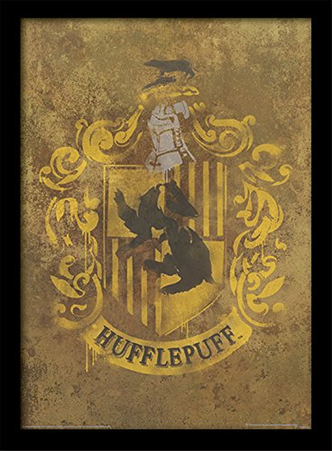 Pyramid International Harry Potter (Hufflepuff Crest) 30x40 cm gerahmter Druck, 250GSM PAPERWRAP MDF, Mehrfarbig, 44 x 33 x 4 cm von Harry Potter