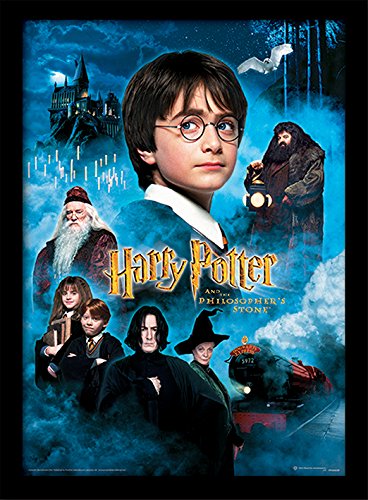 Pyramid International Harry Potter (Philosophers Stone) 30x40 cm gerahmter Druck, 250GSM PAPERWRAP MDF, Mehrfarbig, 44 x 33 x 4 cm von Harry Potter