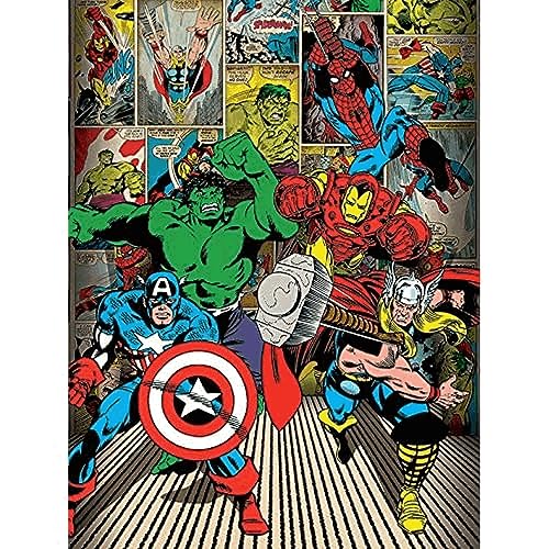 Pyramid International Leinwanddruck, Poly Canvas + MDF Frame, Mehrfarbig, 60 x 80 cm von Marvel