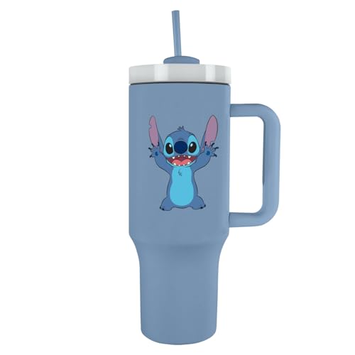 Pyramid International - Tumbler Lilo & Stitch - Isolierter Becher mit Strohhalm und Griff - 1.2L - Heiße und kalte Thermoskanne von Pyramid International