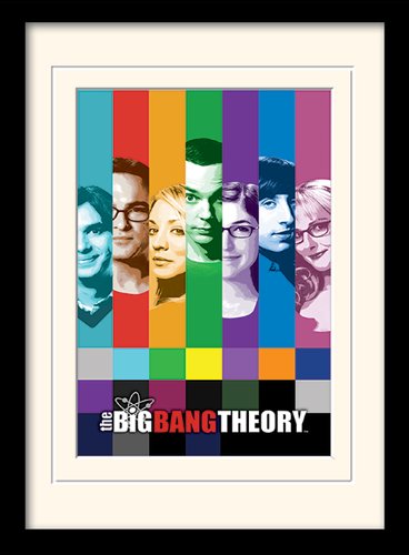 Pyramid International MP10992P-PL Big Bang Theory Signals Gerahmter Kunstdruck mit Passepartout von Pyramid International