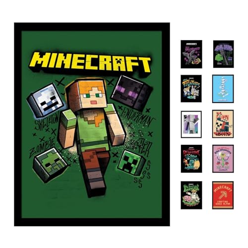 Pyramid International Minecraft (Alex) Sammlerdruck, gerahmt, 30 x 40 cm, ein atemberaubendes Kunstwerk, um Ihre Sammlung oder Ihren Wohnraum zu verschönern, Einheitsgröße von Pyramid International