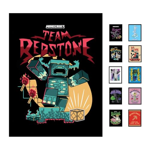 Pyramid International Minecraft (Team Redstone) Sammlerdruck (gerahmt), 30 cm x 40 cm, Kunstposter, Poster und Drucke, Einheitsgröße von Pyramid International