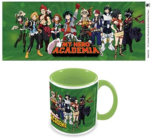 Pyramid International My Hero Academia Tasse (Clash Design) 325 ml Kaffeetasse Große Tasse Keramik Farbige Innenseite Grün in Geschenkbox – Offizieller My Hero Academia Merch von Pyramid International