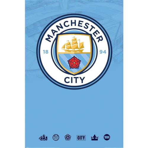Pyramid International Poster Manchester City – Club Crest – Poster – 61 x 91,5 cm Pyramid International Poster Manchester City – Club Crest – Poster – 61 x 91,5 cm von Pyramid International