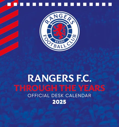 Pyramid International Rangers FC 2025 Tischkalender – Offizieller Club-Merchandise, mit ikonischen Momenten und historischen Highlights, hervorragende Handwerkskunst für Fans von Pyramid International