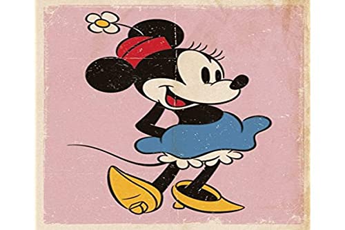 Pyramid International Retro Minnie Mouse Mini-Poster, Kunststoff/Glas, Mehrfarbig, 40 x 50 x 1,3 cm von Pyramid International