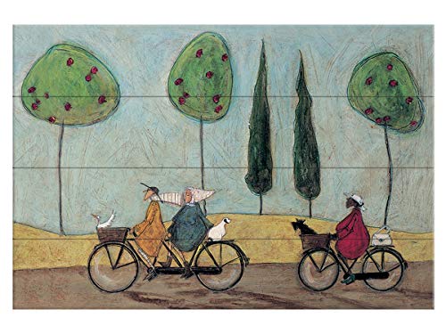 Pyramid International Sam Toft (A Nice Day for It) Holzwand-Kunst, Holz, Mehrfarbig, 40 x 2.5 x 59 cm von Pyramid International