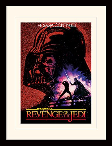 Pyramid International Star Wars (Revenge of The Jedi) 30x40 cm montiert und gerahmt, Mounted 250GSM PAPERWRAP MDF, Mehrfarbig, 44 x 33 x 4 cm von iPosters