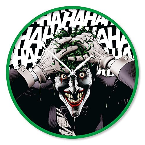 Pyramid Europe DC Comics Joker Wanduhr (Joker Hahaha Grafik) 25cm Durchmesser - Offizielles Lizenzprodukt von Pyramid International