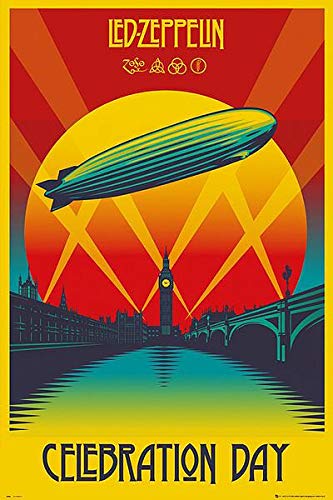 Pyramid LED ZEPPELIN KUNSTDRUCK ART PRINT CELEBRATION DAY POSTER von Pyramid International