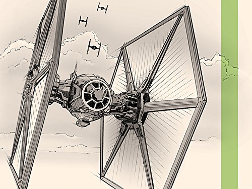 Pyramid Star Wars Episode VII "TIE Fighter Pencil Art", 60 x 80 cm, Leinwanddruck, Mehrfarbig von Star Wars