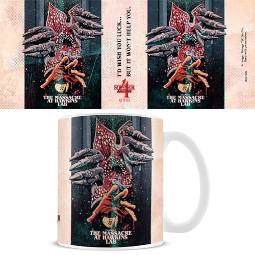 Stranger Things Tasse (Staffel 4 - The Massacre at Hawkins Lab Design), 325 ml Keramiktasse – offizielles Merchandise von Pyramid International