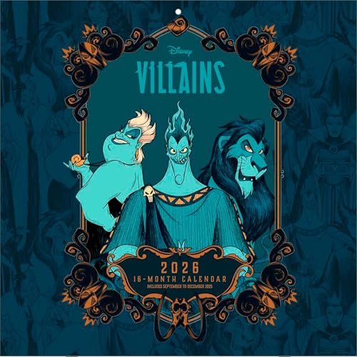 DISNEY VILLAINS - Broschürenkalender im Format 30 x 30 von Pyramid