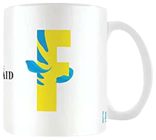 Disney Alphabet Personalisierte Tasse (F für Flunder Design) 325 ml Keramik-Kaffeetasse in Präsentations-Disney-Geschenkbox – Offizielles Merchandise-Produkt von Pyramid International