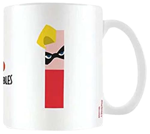 Disney Alphabet Personalisierte Tasse (I for Incredible Design) 325 ml Keramik-Kaffeetasse in Präsentations-Disney-Geschenkbox – Offizielles Merchandise-Produkt von Pyramid International