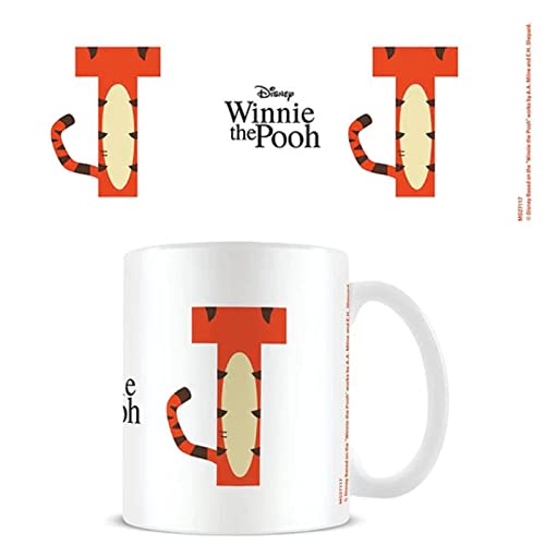 Disney-Alphabet-Tasse, personalisierbar, für Tigger-Design, 325 ml, Keramik, in Disney-Geschenkbox von Pyramid International