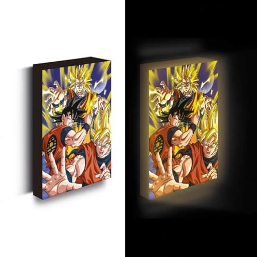 Pyramid International Dragon Ball Z – Goku Evolution – Leinwand beleuchtet, 40 x 30 cm von Pyramid
