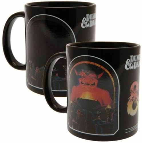 Dungeons & Dragons Tasse mit Thermoeffekt/Farbwechsel (Thieves in The Temple Design) 325ml Keramikbecher, Kaffeetasse - offizielles Merchandise von Pyramid International