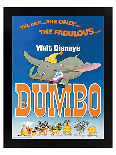 Pyramid International Gerahmter Kunstdruck Dumbo (die fabelhafte) – Kuriositäten 30 x 40 cm, Mehrfarbig, 30 x 40 x 1,3 cm von Pyramid International